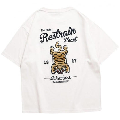 POWER TO THE PEOPLE タイガーラグ刺繍Tee / 半袖Tシャツ Ivory