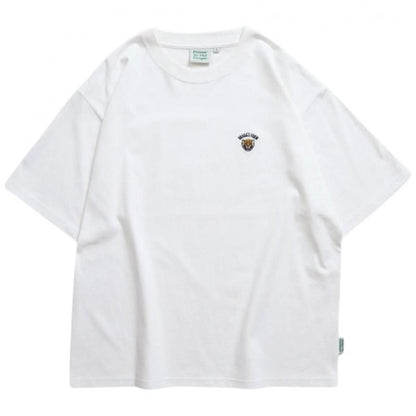 POWER TO THE PEOPLE ワンポイントTee / 虎 サガラ刺繍 半袖Tシャツ White