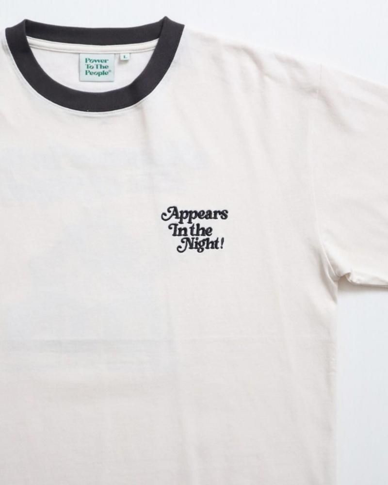 POWER TO THE PEOPLE ゴーストテレビ刺繍Tee / 半袖Tシャツ Ringer