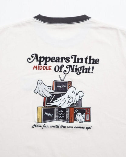 POWER TO THE PEOPLE ゴーストテレビ刺繍Tee / 半袖Tシャツ Ringer