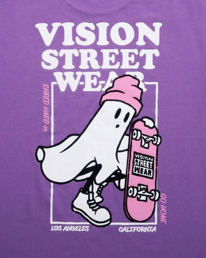 VISION STREET WEAR Ghost Skater Tee / ゴースト スケボー 半袖Tシャツ Purple