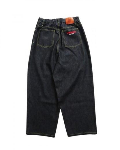 VISION STREET WEAR Rigid Buggy Denim / リジッドデニム バギーパンツ Black