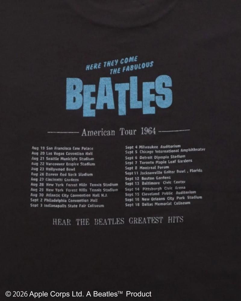 The Beatles ビートルズ ツアープリントTee / 半袖Tシャツ Charcoal