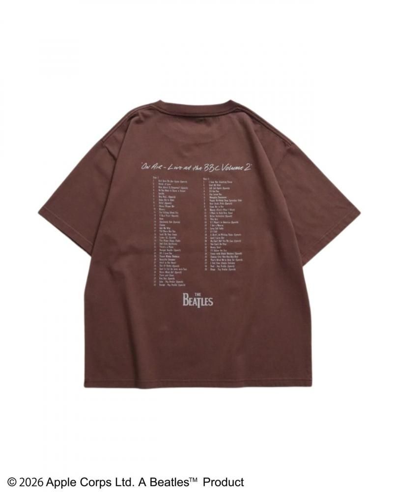 The Beatles ビートルズ レコードプリントTee / 半袖Tシャツ Brown