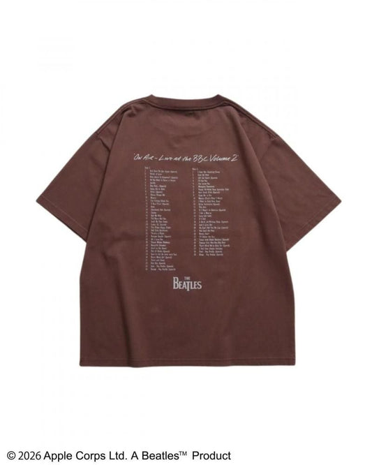 The Beatles ビートルズ レコードプリントTee / 半袖Tシャツ Brown