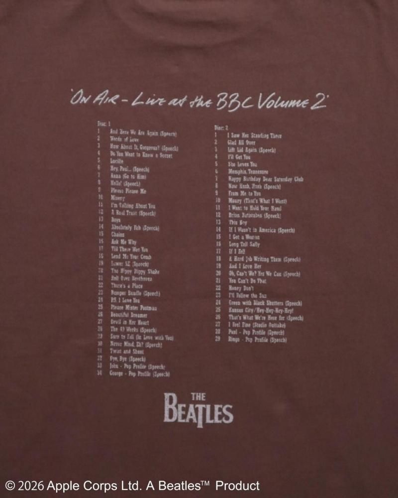 The Beatles ビートルズ レコードプリントTee / 半袖Tシャツ Brown