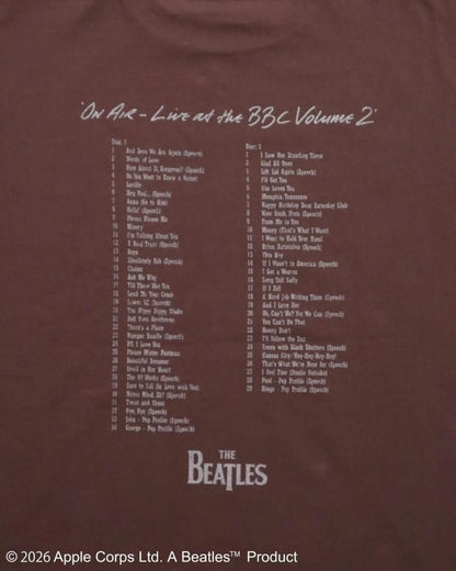 The Beatles ビートルズ レコードプリントTee / 半袖Tシャツ Brown