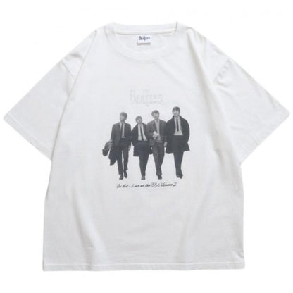 The Beatles ビートルズ レコードプリントTee / 半袖Tシャツ White