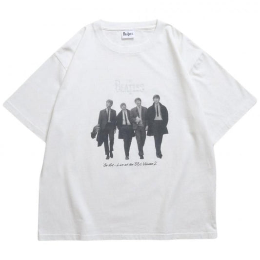 The Beatles ビートルズ レコードプリントTee / 半袖Tシャツ White