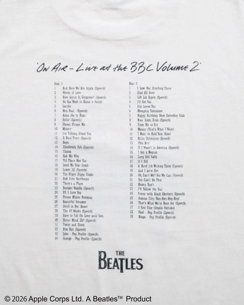 The Beatles ビートルズ レコードプリントTee / 半袖Tシャツ White