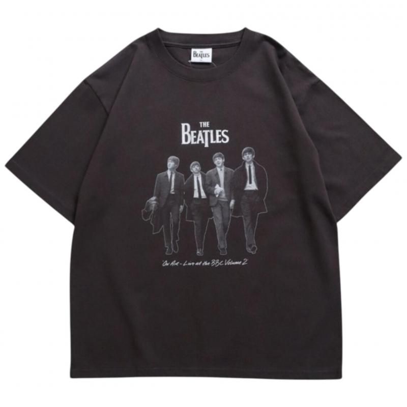 The Beatles ビートルズ レコードプリントTee / 半袖Tシャツ Charcoal