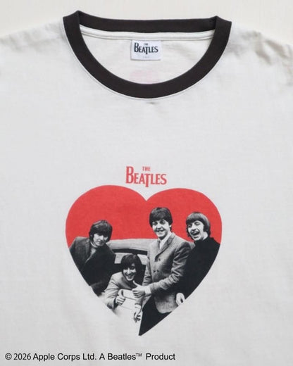 The Beatles ビートルズ ハート柄リンガーTee / 半袖Tシャツ Ringer Charcoal