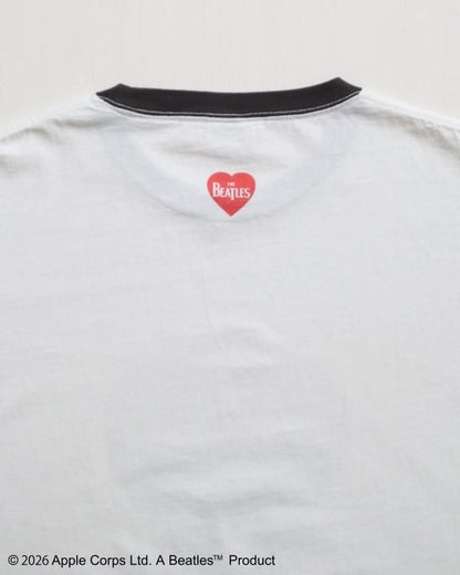 The Beatles ビートルズ ハート柄リンガーTee / 半袖Tシャツ Ringer Charcoal