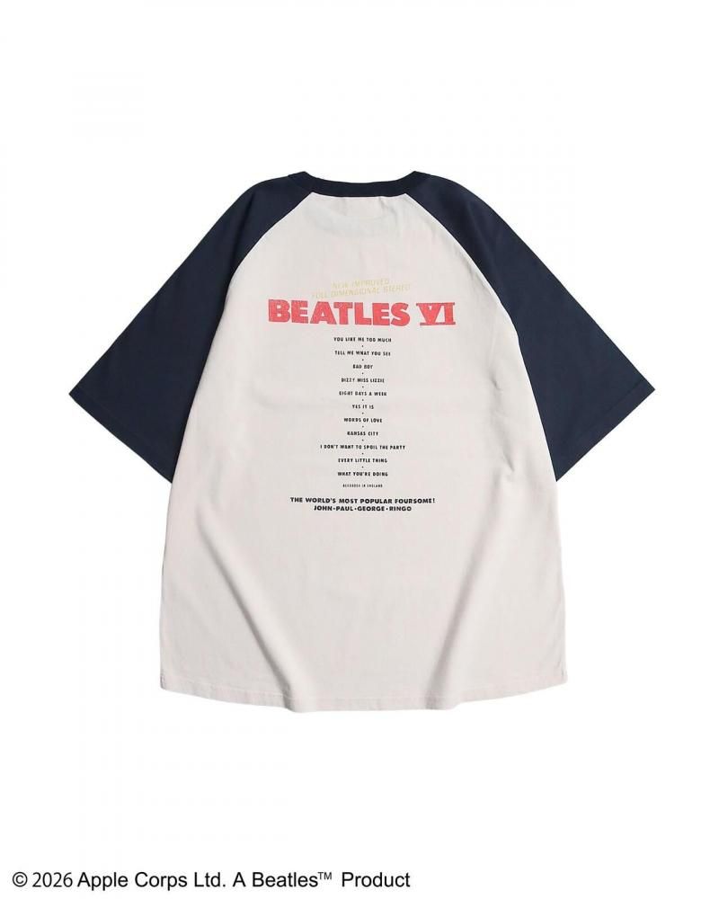 The Beatles ビートルズ レコードラグランTee / 半袖Tシャツ Navy
