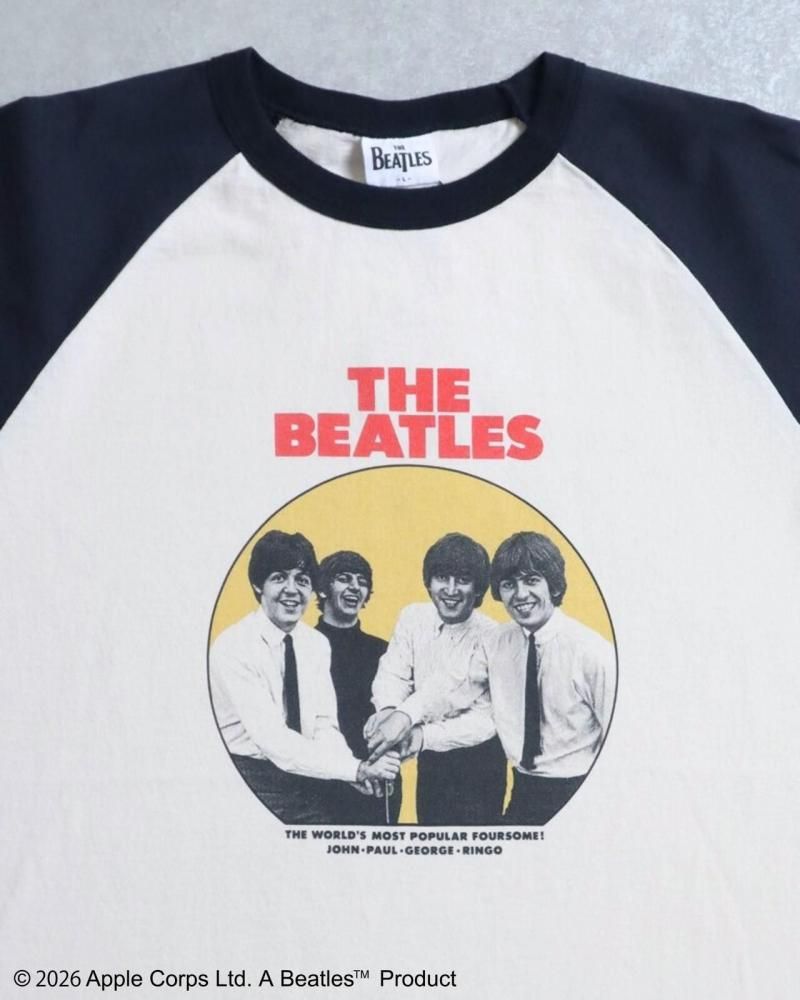 The Beatles ビートルズ レコードラグランTee / 半袖Tシャツ Navy