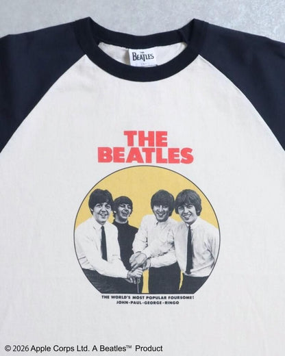 The Beatles ビートルズ レコードラグランTee / 半袖Tシャツ Navy