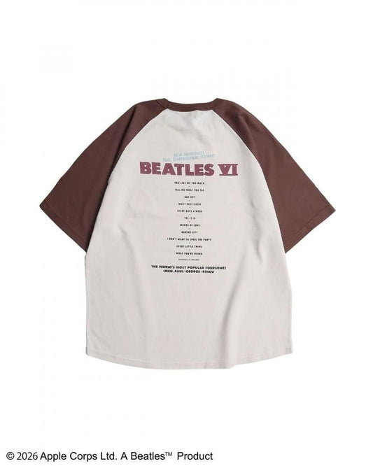 The Beatles ビートルズ レコードラグランTee / 半袖Tシャツ Brown