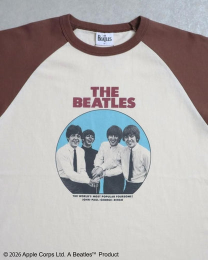 The Beatles ビートルズ レコードラグランTee / 半袖Tシャツ Brown