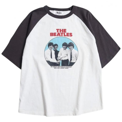 The Beatles ビートルズ レコードラグランTee / 半袖Tシャツ Charcoal