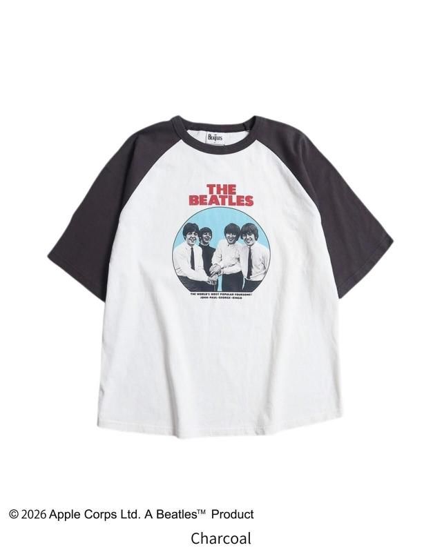 The Beatles ビートルズ レコードラグランTee / 半袖Tシャツ Charcoal
