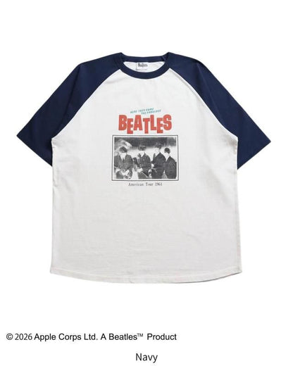 The Beatles ビートルズ ツアーラグランTee / 半袖Tシャツ Navy