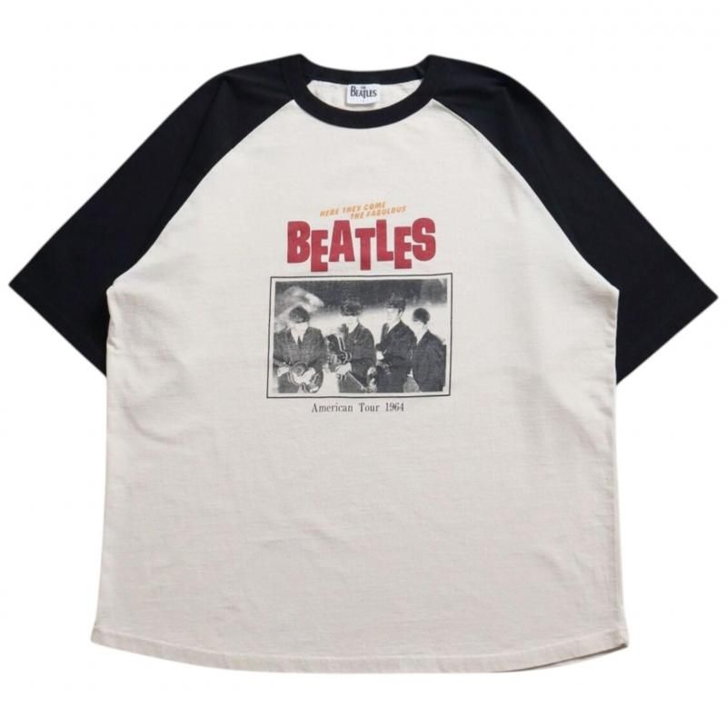 The Beatles ビートルズ ツアーラグランTee / 半袖Tシャツ Black