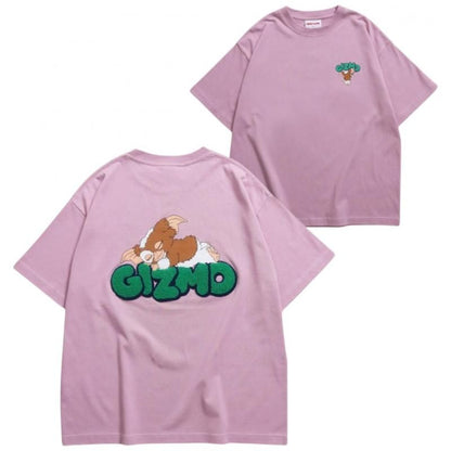 GREMLINS グレムリン ギズモ サガラ刺繍ロゴTee / 半袖Tシャツ Pink