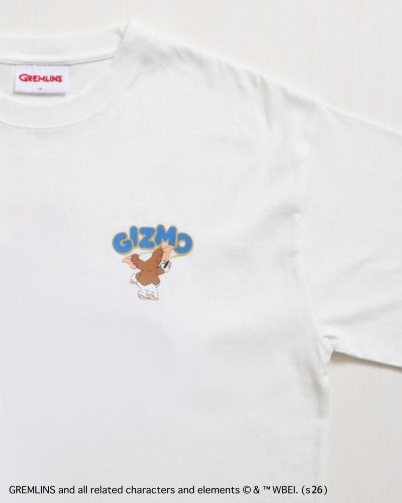 GREMLINS グレムリン ギズモ サガラ刺繍ロゴTee / 半袖Tシャツ White