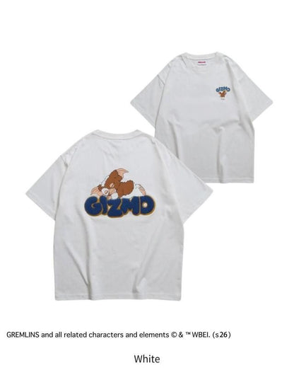 GREMLINS グレムリン ギズモ サガラ刺繍ロゴTee / 半袖Tシャツ White