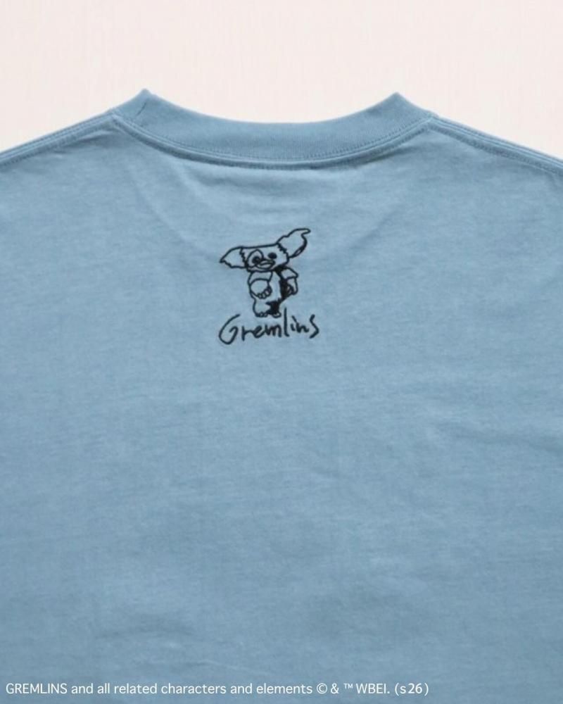 GREMLINS グレムリン ギズモ ラクガキ刺繍Tee / 半袖Tシャツ Blue