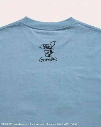 GREMLINS グレムリン ギズモ ラクガキ刺繍Tee / 半袖Tシャツ Blue