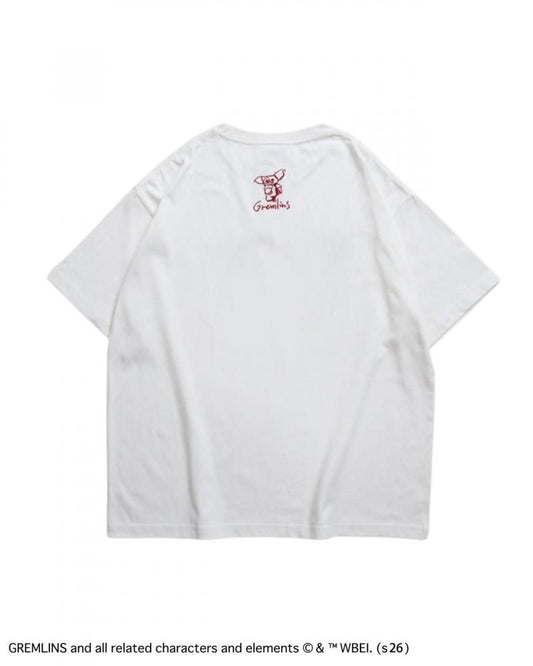 GREMLINS グレムリン ギズモ ラクガキ刺繍Tee / 半袖Tシャツ White