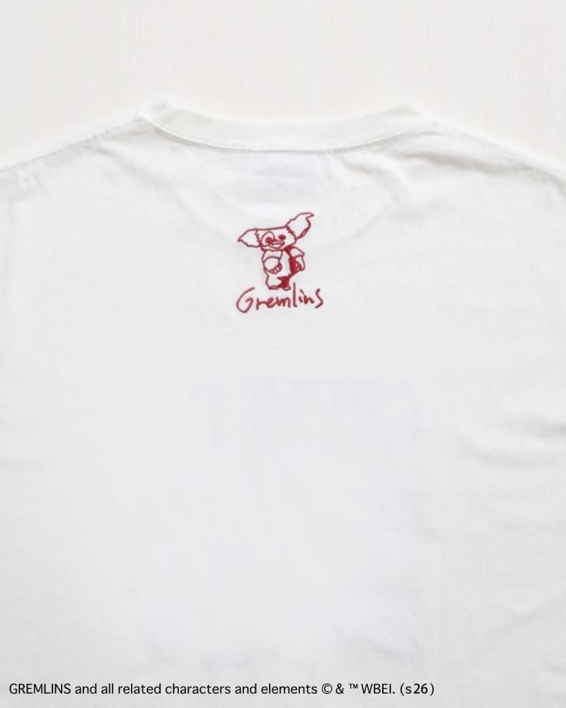 GREMLINS グレムリン ギズモ ラクガキ刺繍Tee / 半袖Tシャツ White