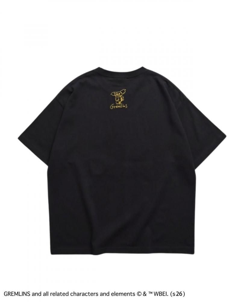 GREMLINS グレムリン ギズモ ラクガキ刺繍Tee / 半袖Tシャツ Charcoal