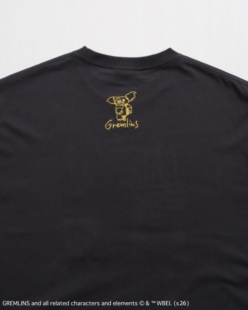 GREMLINS グレムリン ギズモ ラクガキ刺繍Tee / 半袖Tシャツ Charcoal
