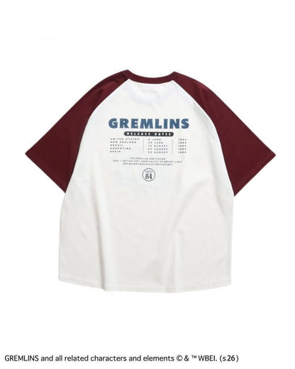 GREMLINS グレムリン ギズモ レトロポスターTee / 半袖Tシャツ Ringer Wine