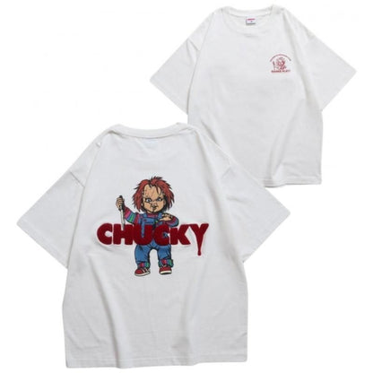 CHUCKY チャッキー サガラロゴ刺繍Tee 半袖Tシャツ チャイルド・プレイ White