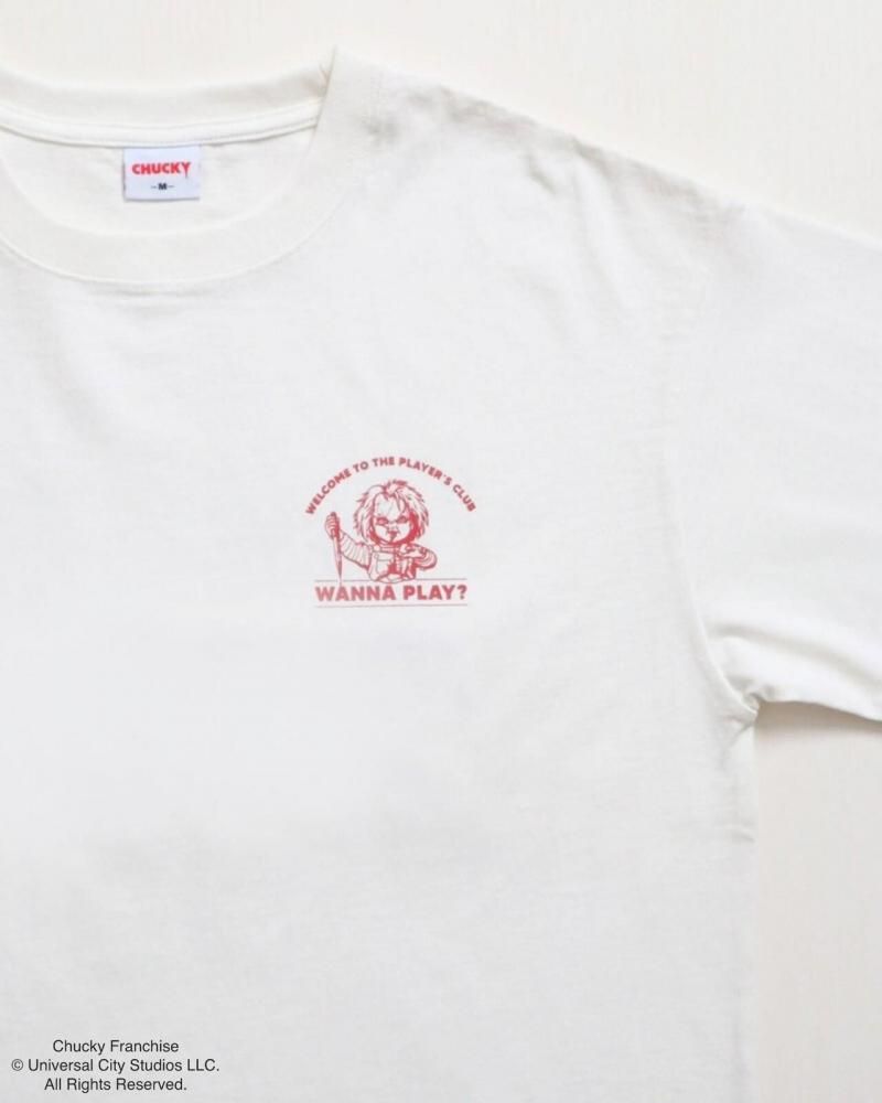 CHUCKY チャッキー サガラロゴ刺繍Tee 半袖Tシャツ チャイルド・プレイ White