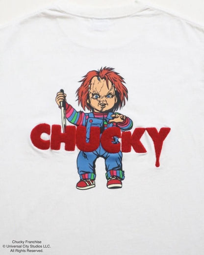 CHUCKY チャッキー サガラロゴ刺繍Tee 半袖Tシャツ チャイルド・プレイ White