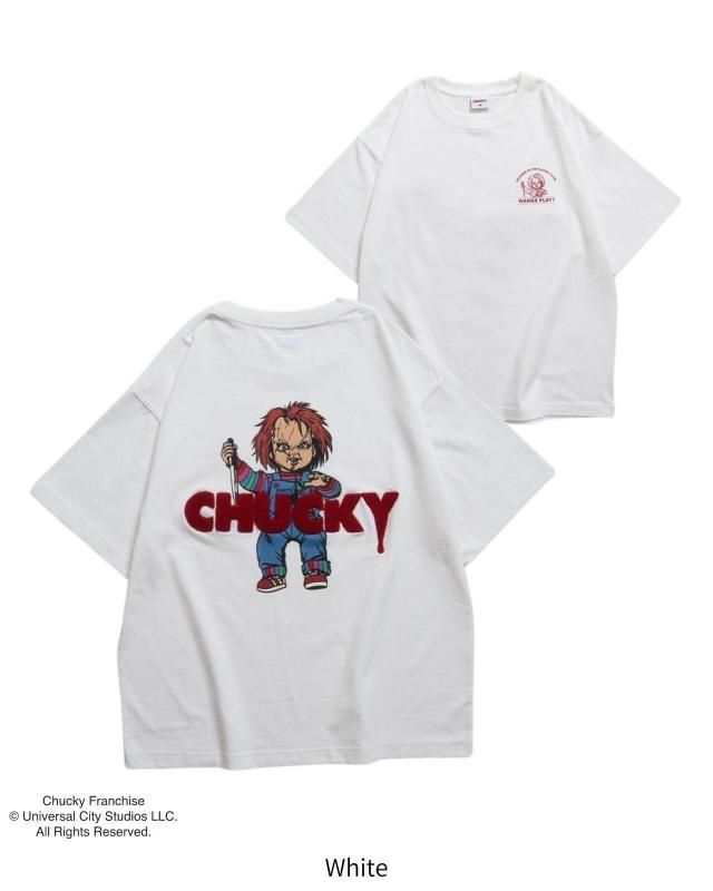 CHUCKY チャッキー サガラロゴ刺繍Tee 半袖Tシャツ チャイルド・プレイ White