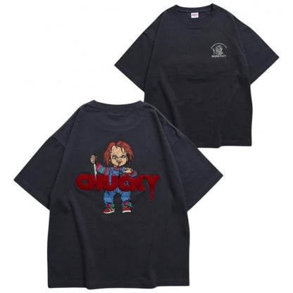 CHUCKY チャッキー サガラロゴ刺繍Tee 半袖Tシャツ チャイルド・プレイ Charcoal