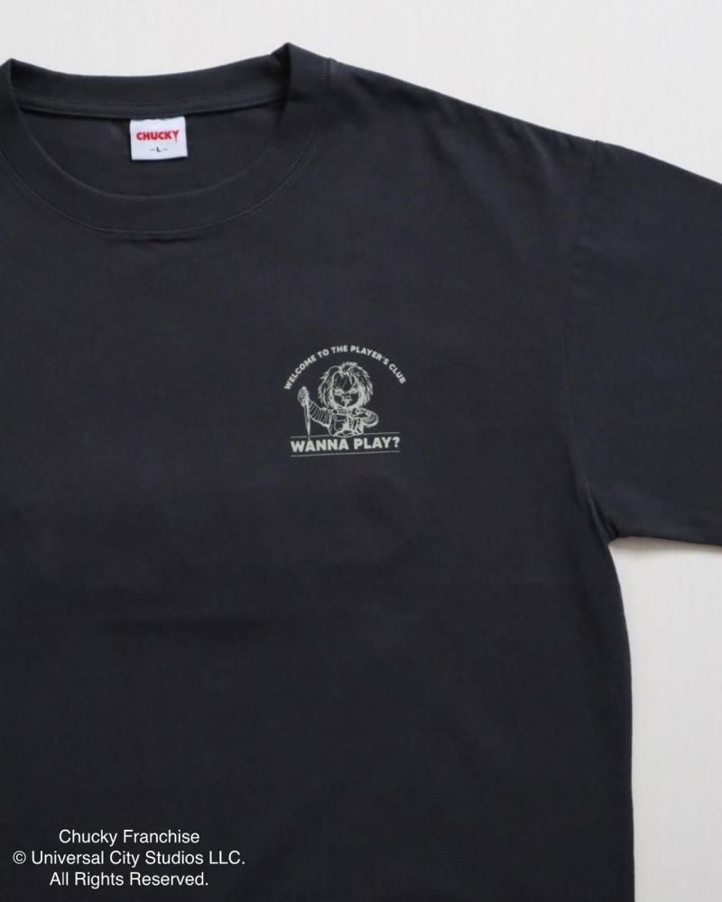 CHUCKY チャッキー サガラロゴ刺繍Tee 半袖Tシャツ チャイルド・プレイ Charcoal