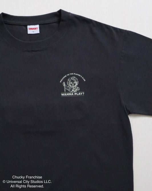 CHUCKY チャッキー サガラロゴ刺繍Tee 半袖Tシャツ チャイルド・プレイ Charcoal