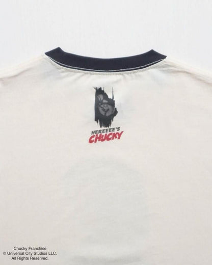 CHUCKY チャッキー BIGプリントTee 半袖Tシャツ チャイルド・プレイ Ringer White