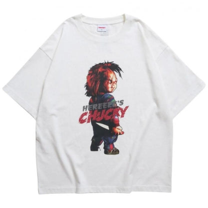CHUCKY チャッキー BIGプリントTee 半袖Tシャツ チャイルド・プレイ White