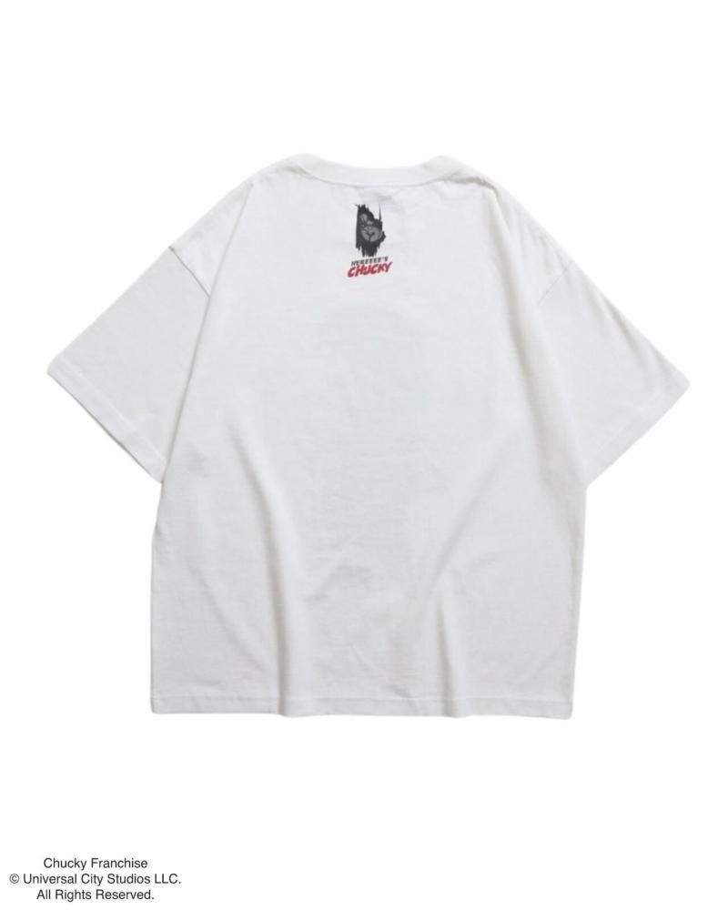 CHUCKY チャッキー BIGプリントTee 半袖Tシャツ チャイルド・プレイ White