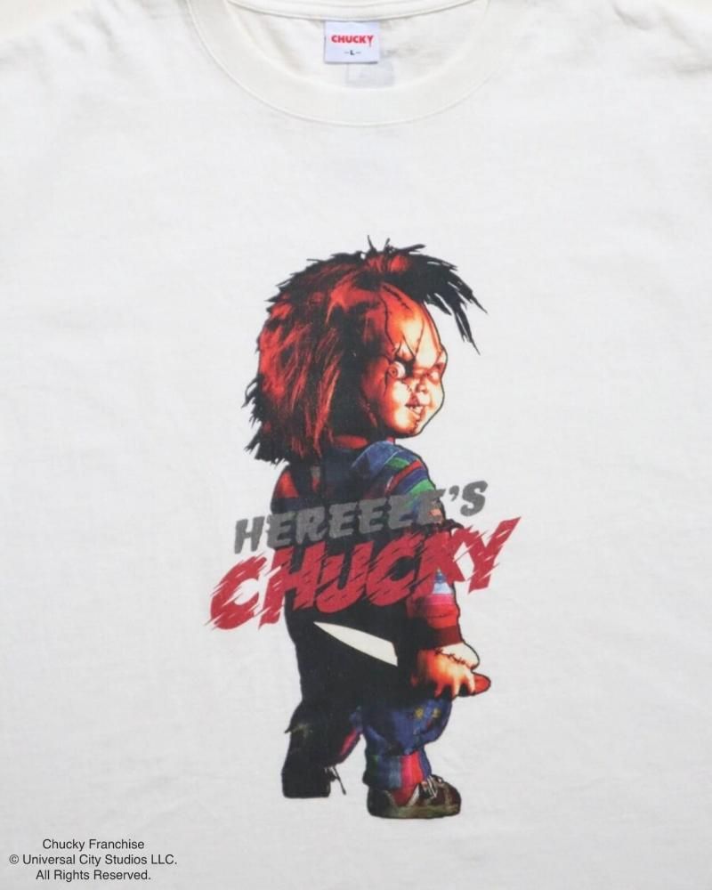 CHUCKY チャッキー BIGプリントTee 半袖Tシャツ チャイルド・プレイ White