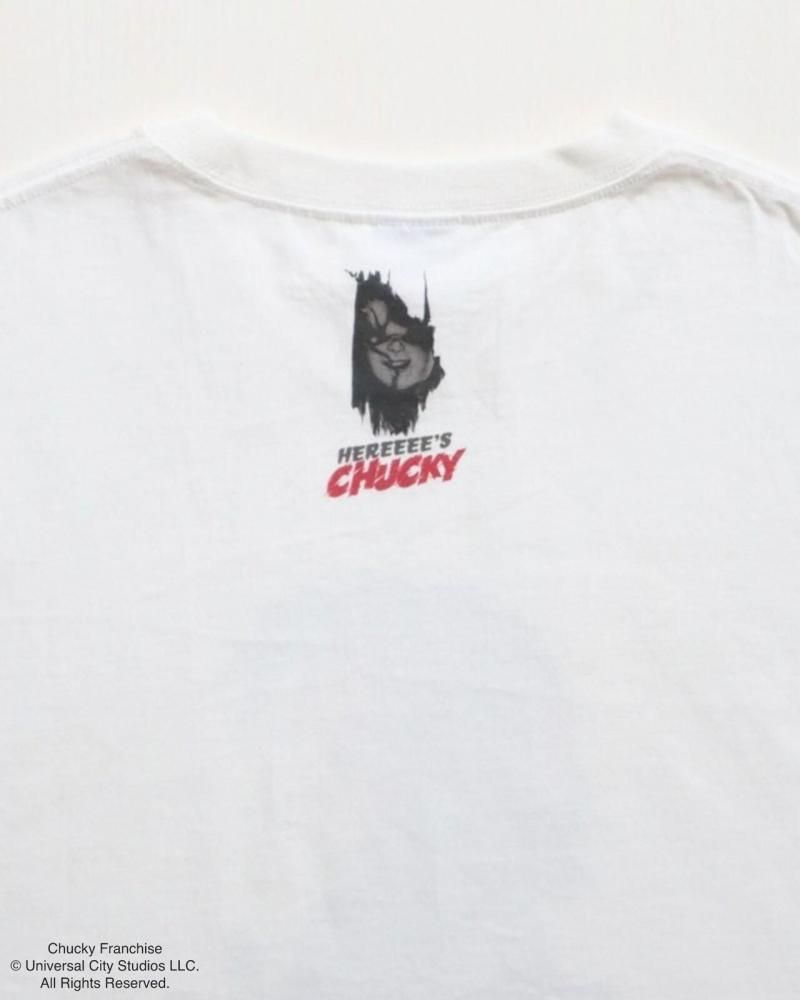 CHUCKY チャッキー BIGプリントTee 半袖Tシャツ チャイルド・プレイ White