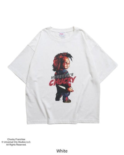 CHUCKY チャッキー BIGプリントTee 半袖Tシャツ チャイルド・プレイ White
