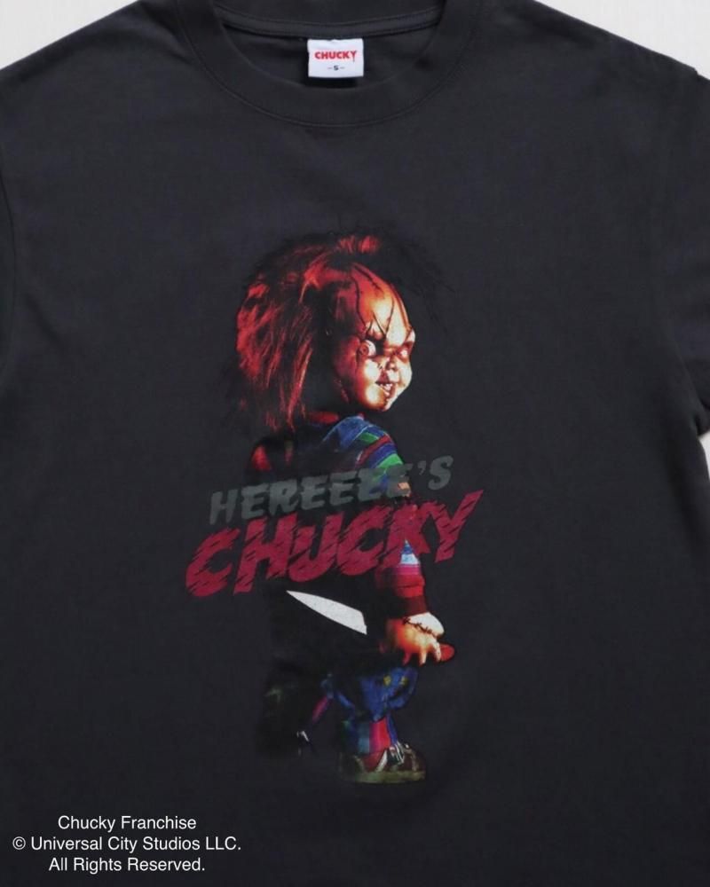 CHUCKY チャッキー BIGプリントTee 半袖Tシャツ チャイルド・プレイ Charcoal